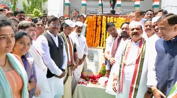 Mahatma Gandhi and Lal Bahadur Shastri birth anniversary celebrations at Gandhi Bhavan.