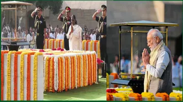 గాంధీ జయంతి సందర్భంగా రాష్ట్రపతి ద్రౌపది ముర్ము, ప్రధానమంత్రి నరేంద్ర మోడీ ఢిల్లీలోని రాజ్‌ఘాట్‌ను సందర్శించారు.