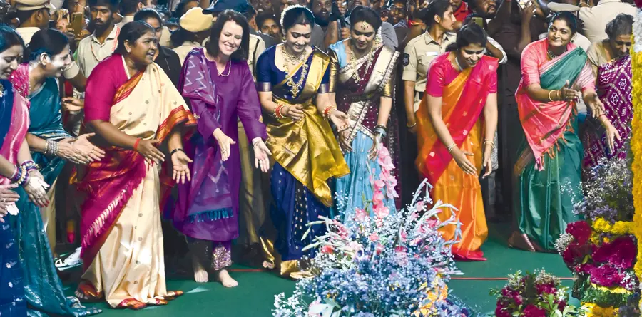Bathukamma festival of nature.
