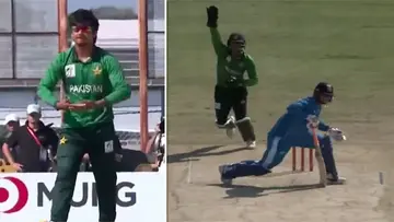 Saim Ayub's gestures towards Vaibhav.. Kamran Akmal is angry.
