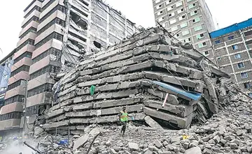 18-storey building collapsed