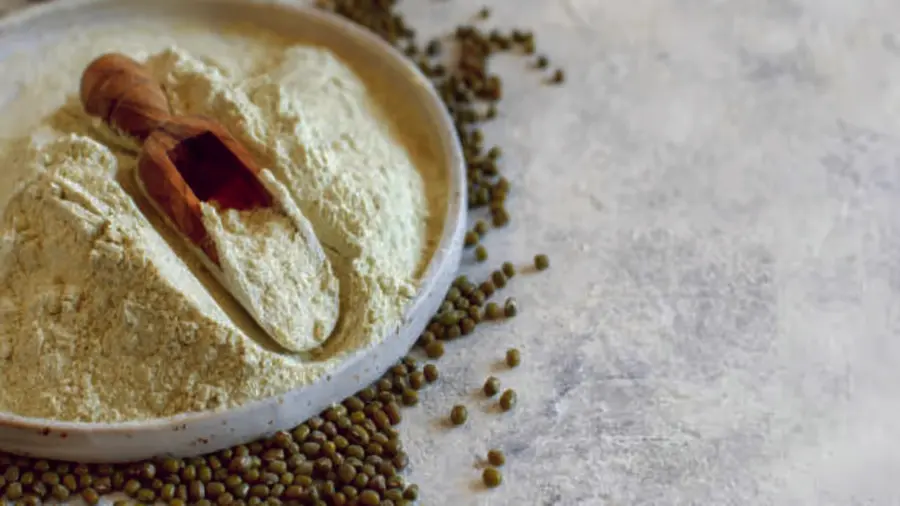 With moong dal flour...