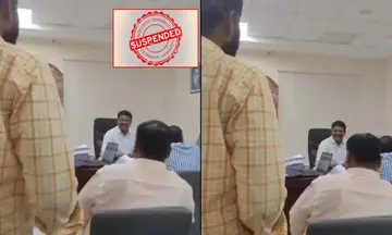 Tahsildar suspended for making inappropriate remarks against a farmer.