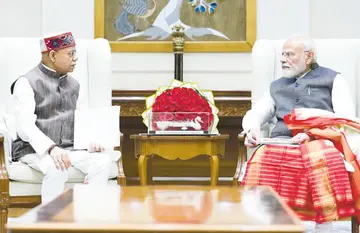 Governor Shiv Pratap Shukla meets with the President and the Prime Minister