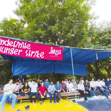 Indefinite hunger strike at JNU