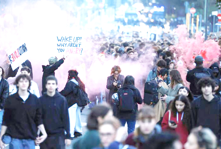 Anti-war protests in Italian cities