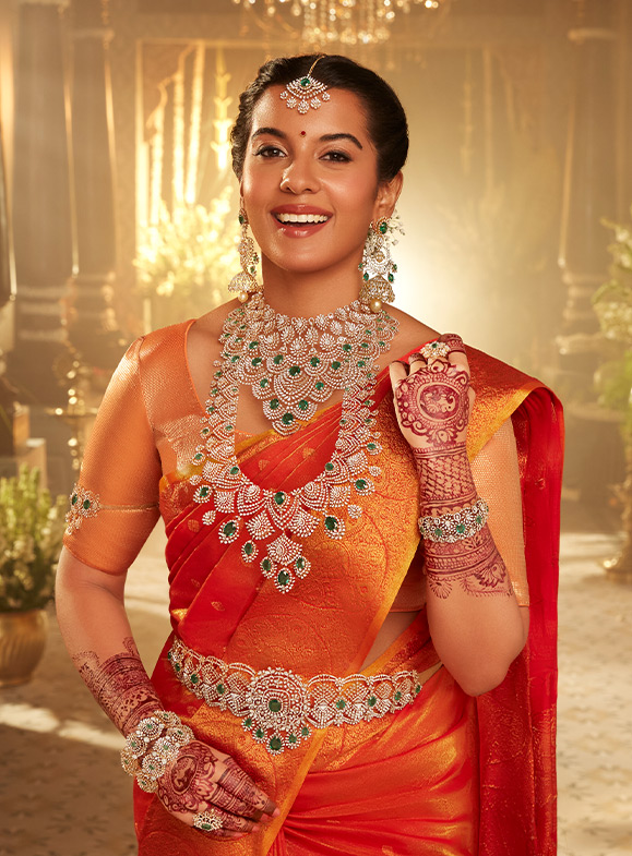Stunning beauty, enhanced by jewelry...