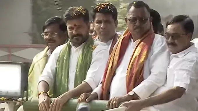 CM Revanth Reddy's Dussehra celebrations in Sonturi
