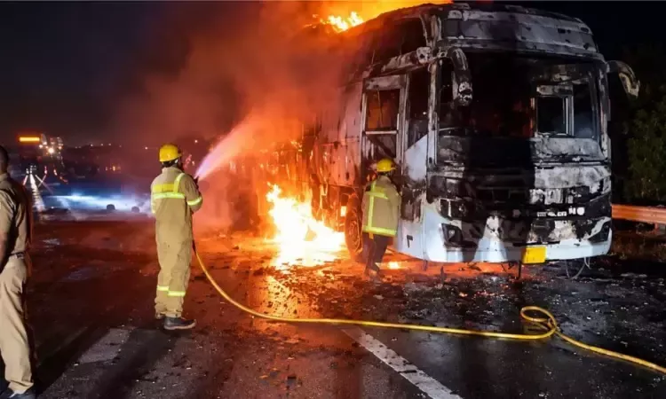 Fire in bus