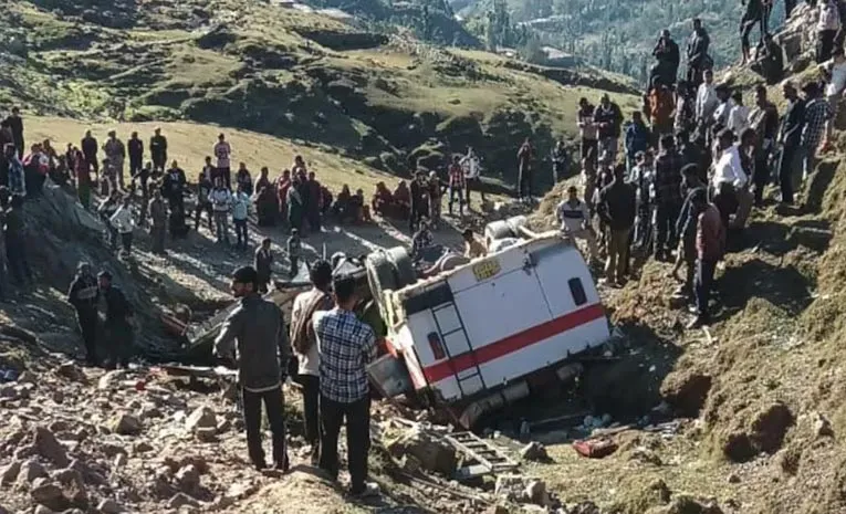 Bus falls into valley, 16 injured