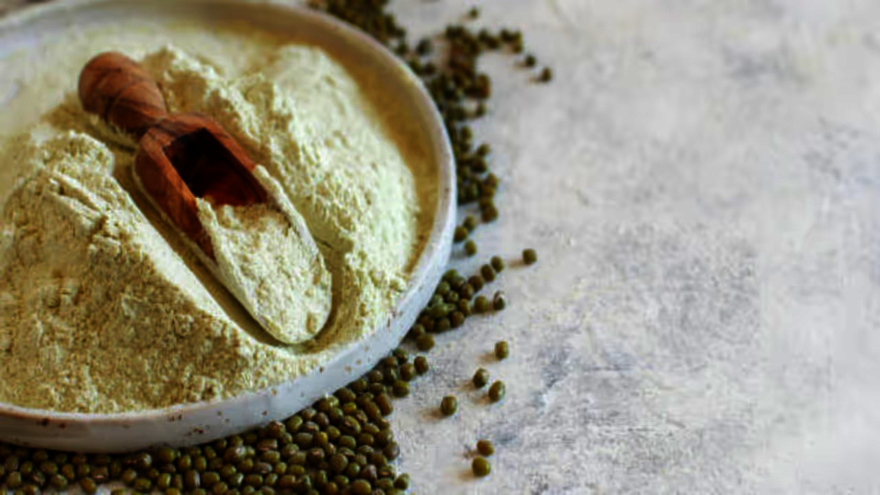 With moong dal flour...