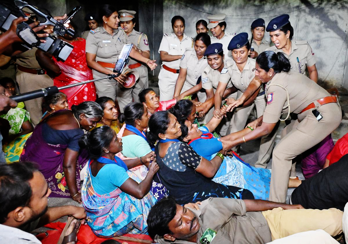 Sanitation workers' strike in Madurai