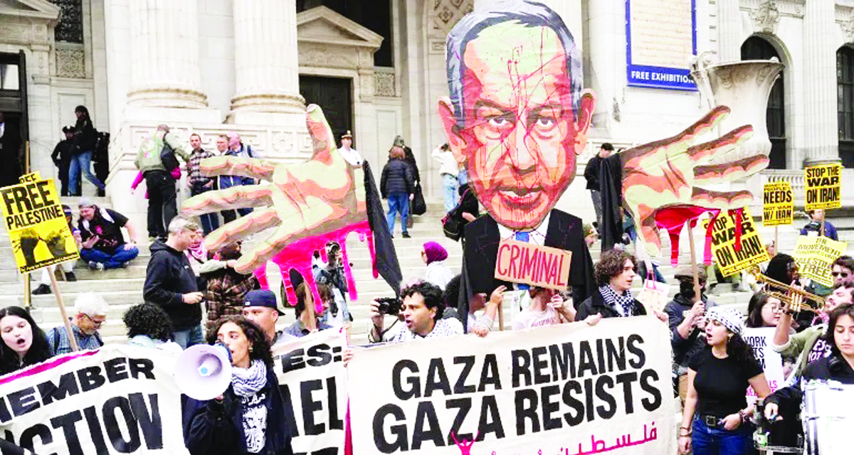 A protest march to Netanyahu