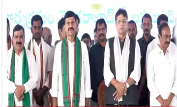 Groundbreaking ceremony for Indiramma Towers in Pocharam