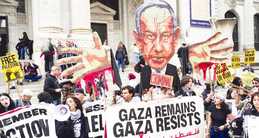 A protest march to Netanyahu